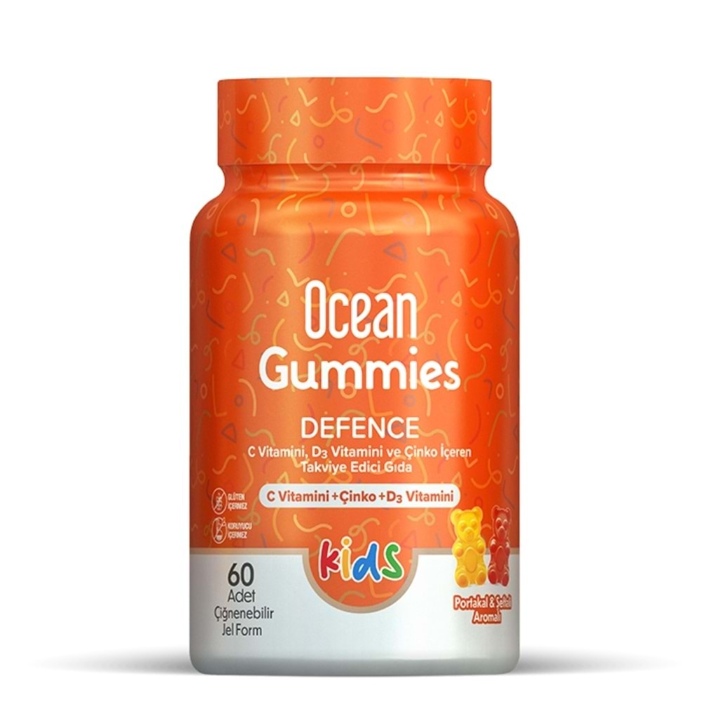 Ocean Gummies Kids Defence Çiğnenebilir Jel 60Lı
