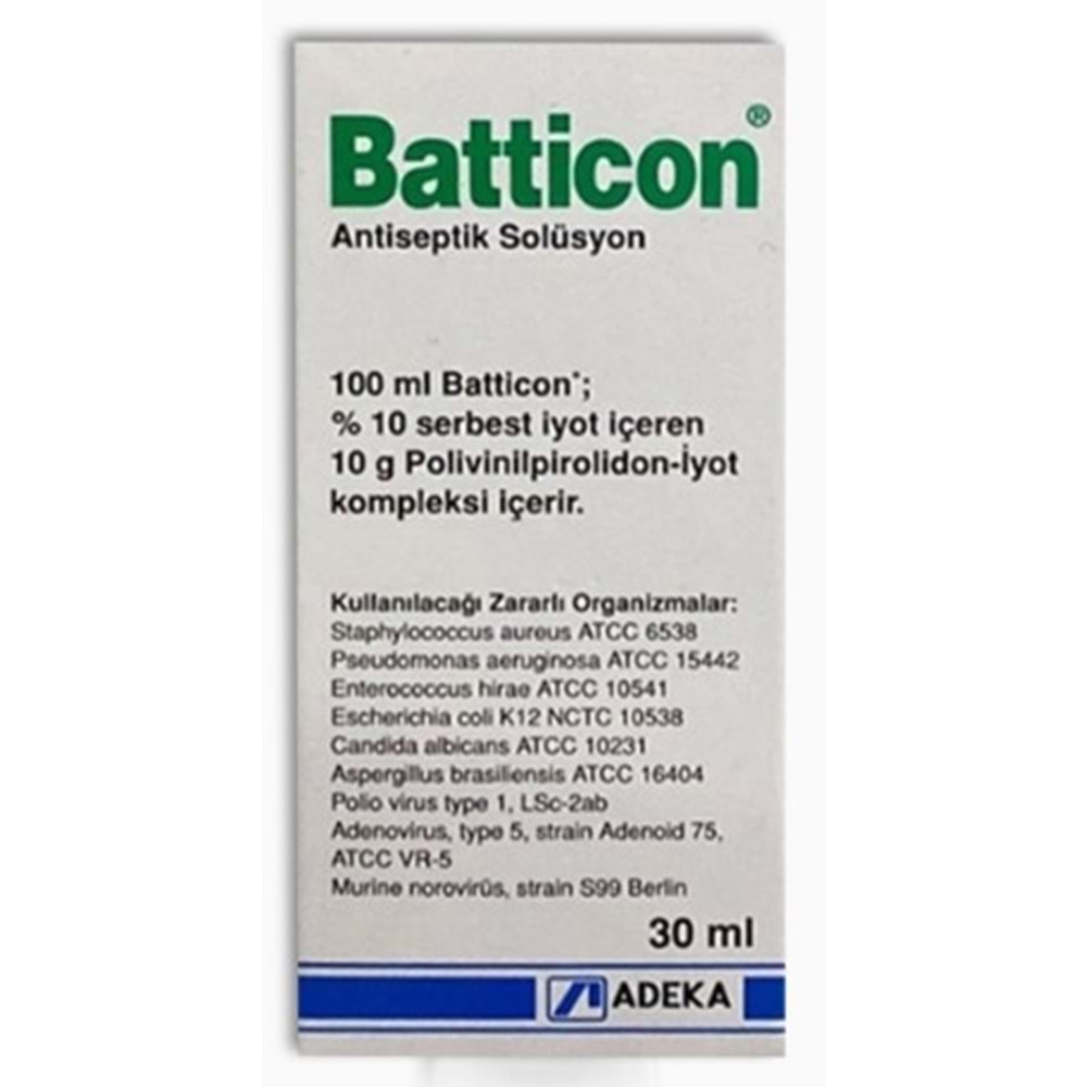 Batticon %10 Topıkal Çözeltı 30Ml