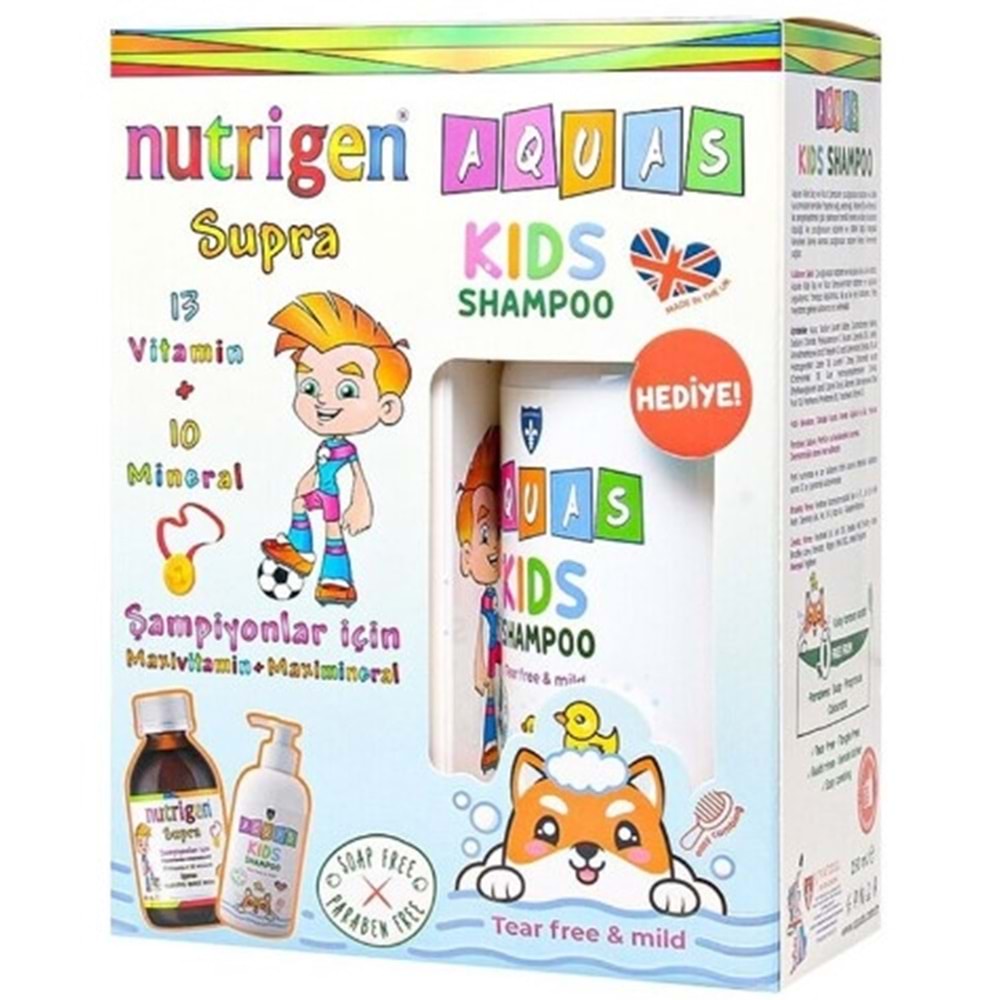 Nutrigen Supra Şurup 200Ml + Aquas Kids Şampuan 250Ml Hediyeli
