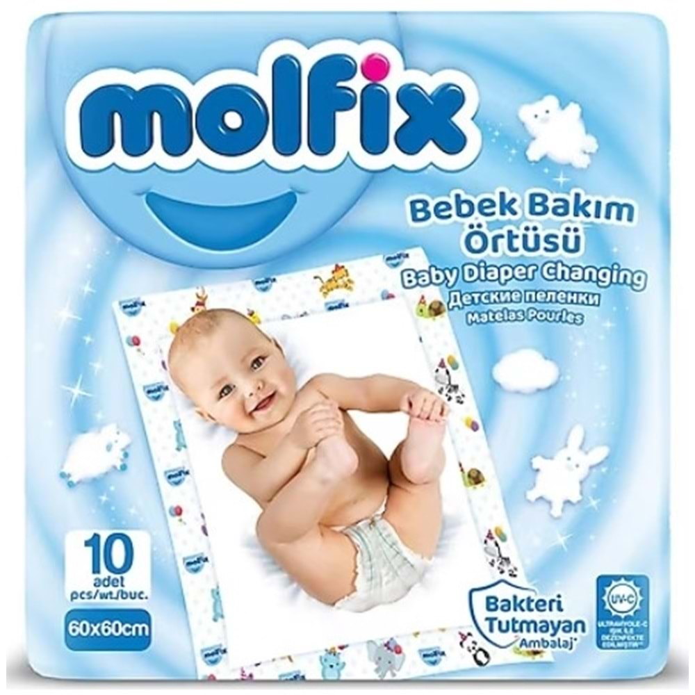 Molfix Bebek Bakım Örtüsü 10Lu 60*60cm