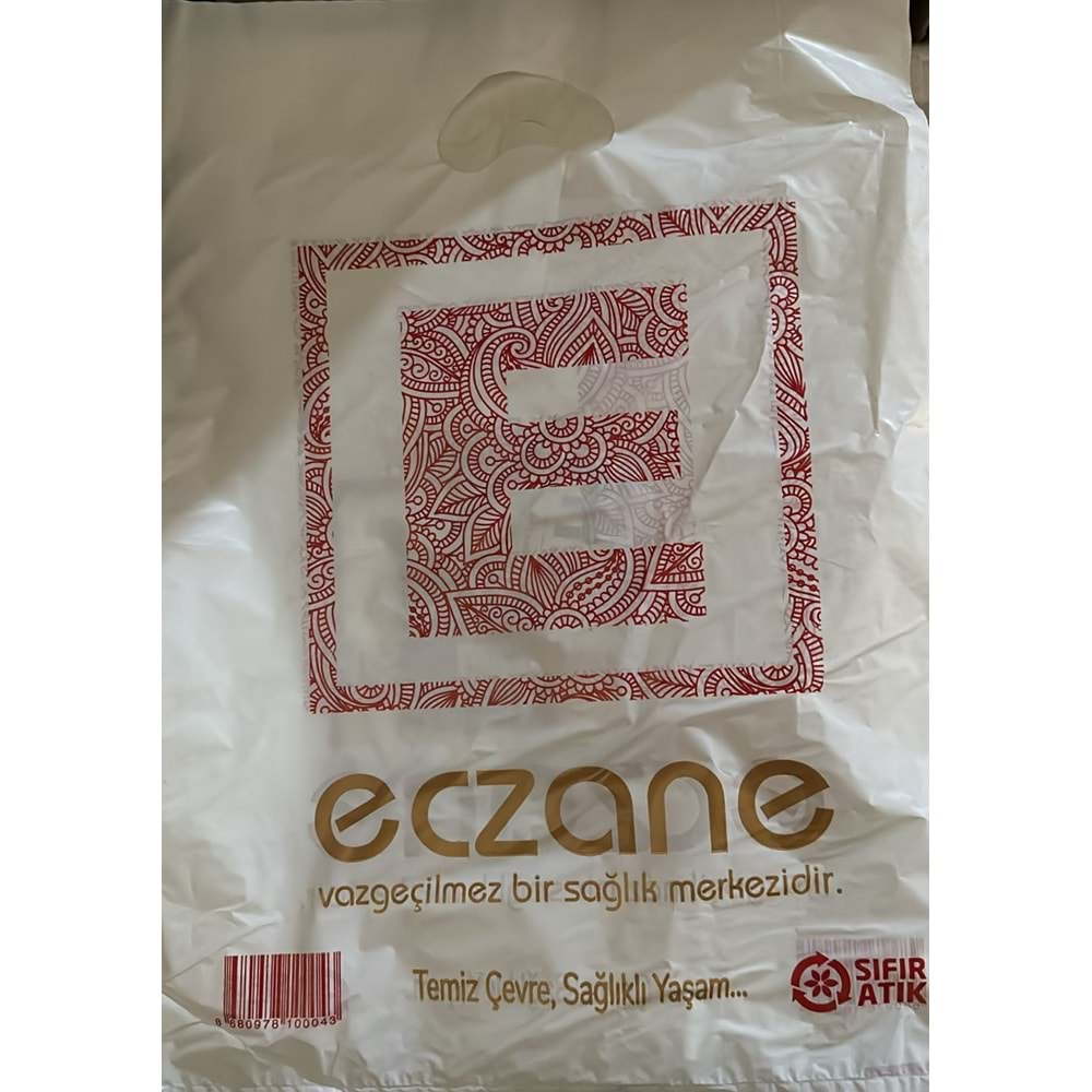 Eczane Posetı Büyük Otantık E Logo Baskılı