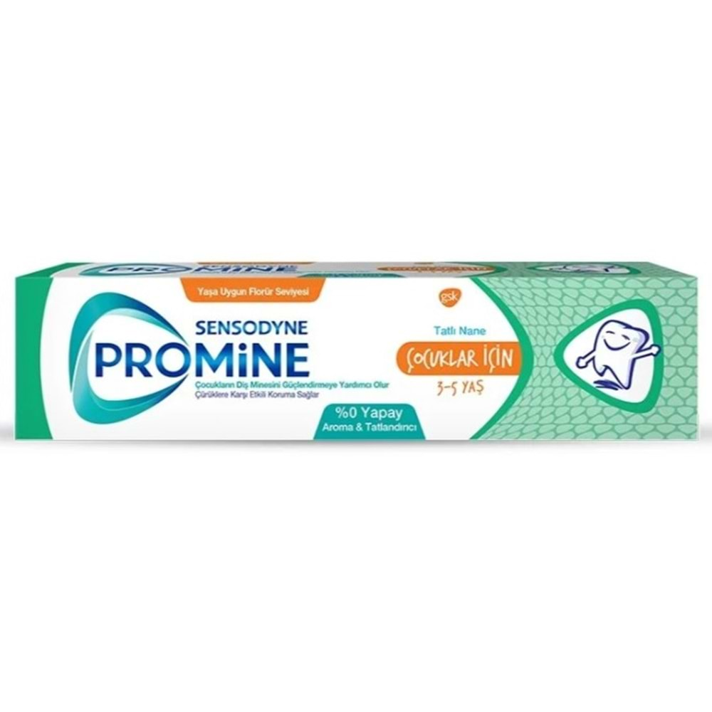 Sensodyne Promıne Çocuklar Içın Dıs Macunu 3-5 Yas 50Ml