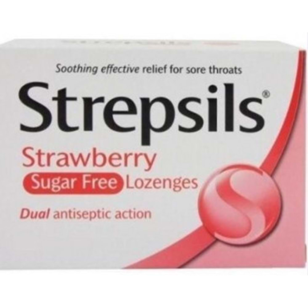 Strepsils Çılek Sekersız 16 Pastil