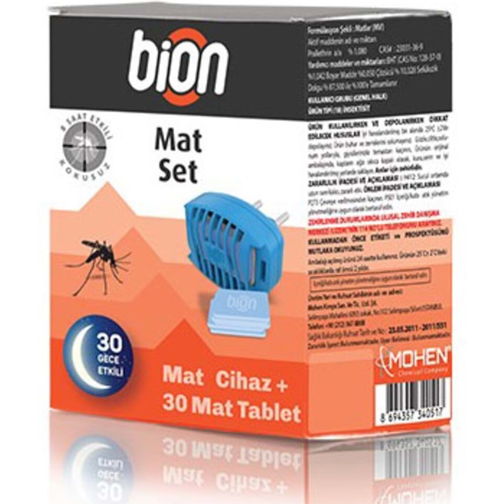 Bion Mat Cihaz Set+30 Mat Tablet