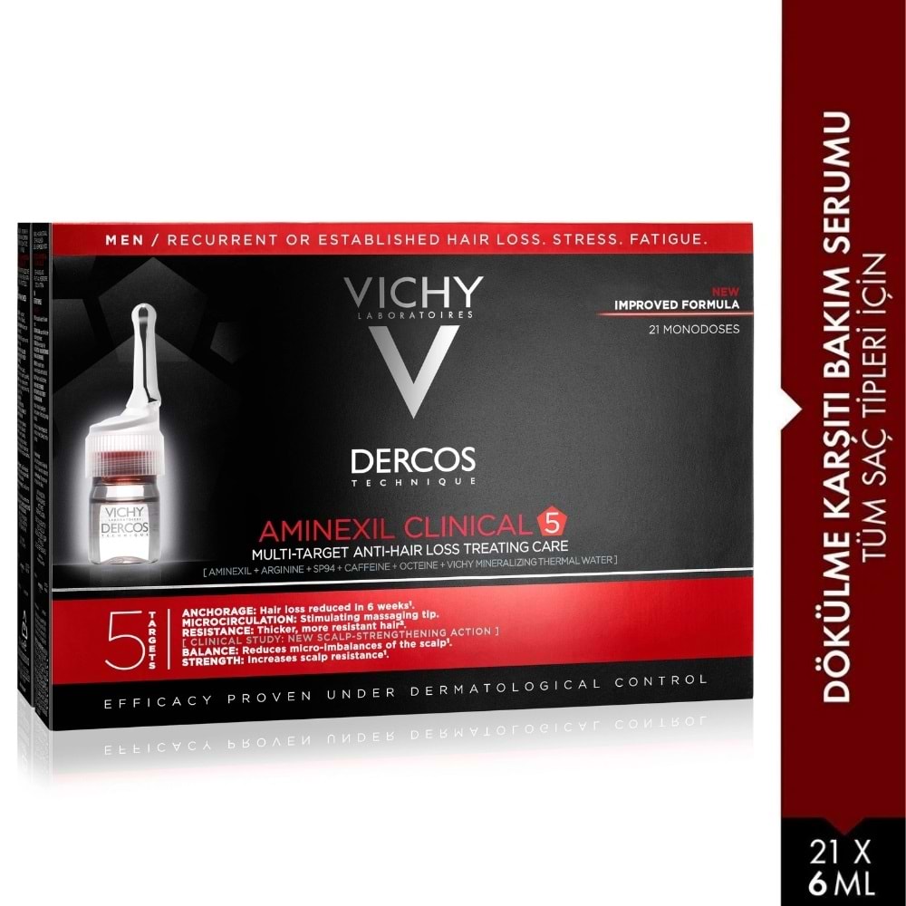 Vichy Dercos Aminexil Clinical 5 Erkek Dökülme Karşıtı Serum