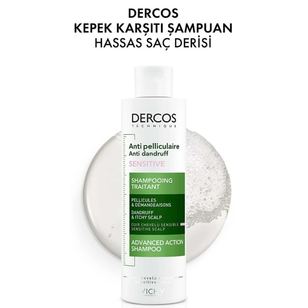 Dercos Kepek Karşıtı Şampuan Hassas ve Kepekli 200Ml