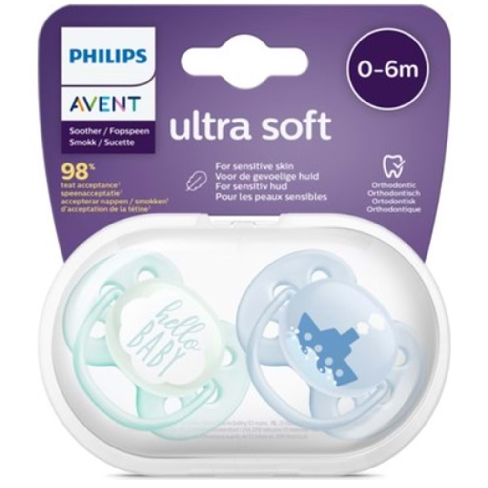 Phılıps Avent Ultra Soft 0-6 Ay 2Lı Emzık Erkek