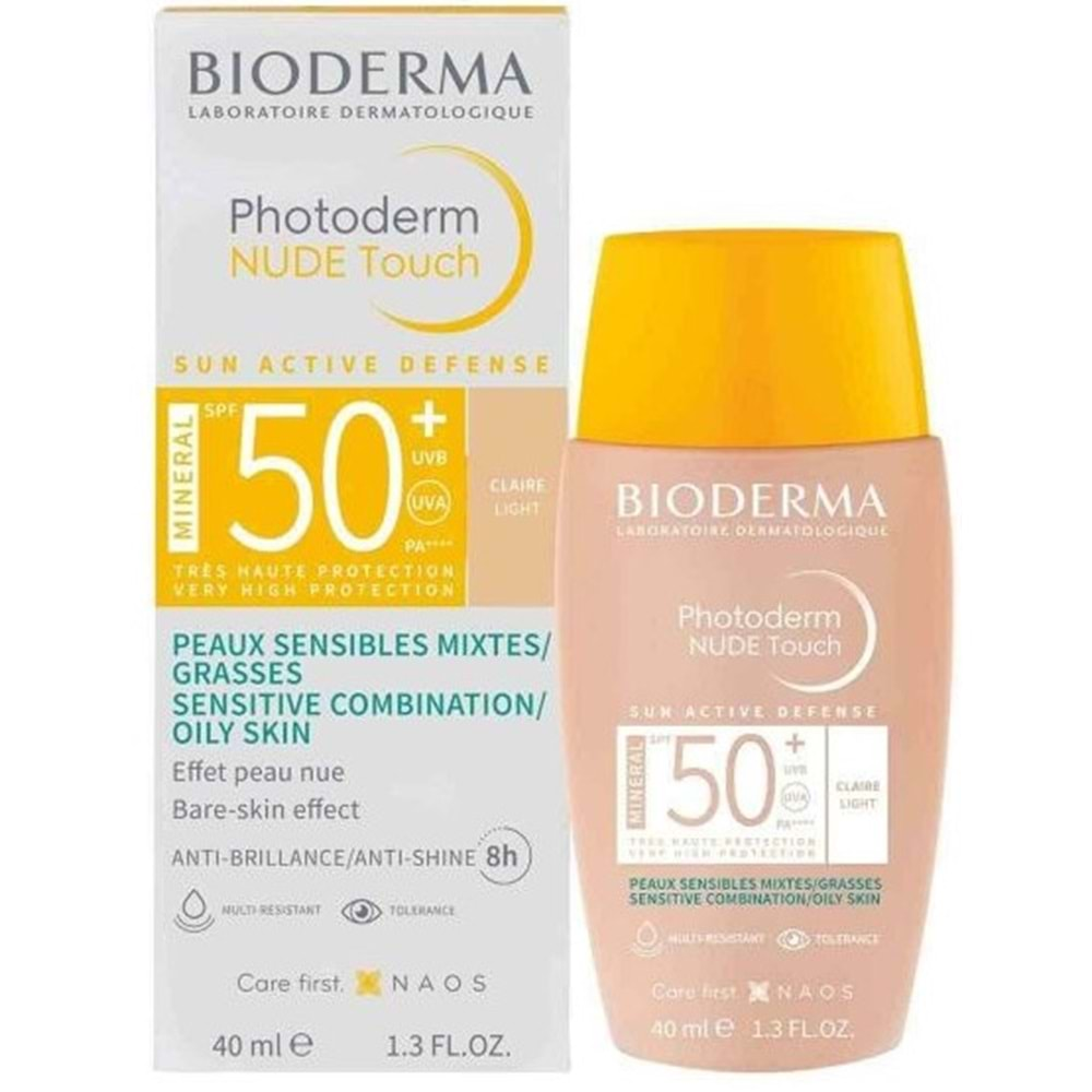 Bioderma Photoderm Nude Touch Mineral SPF50 40Ml Güneş Light