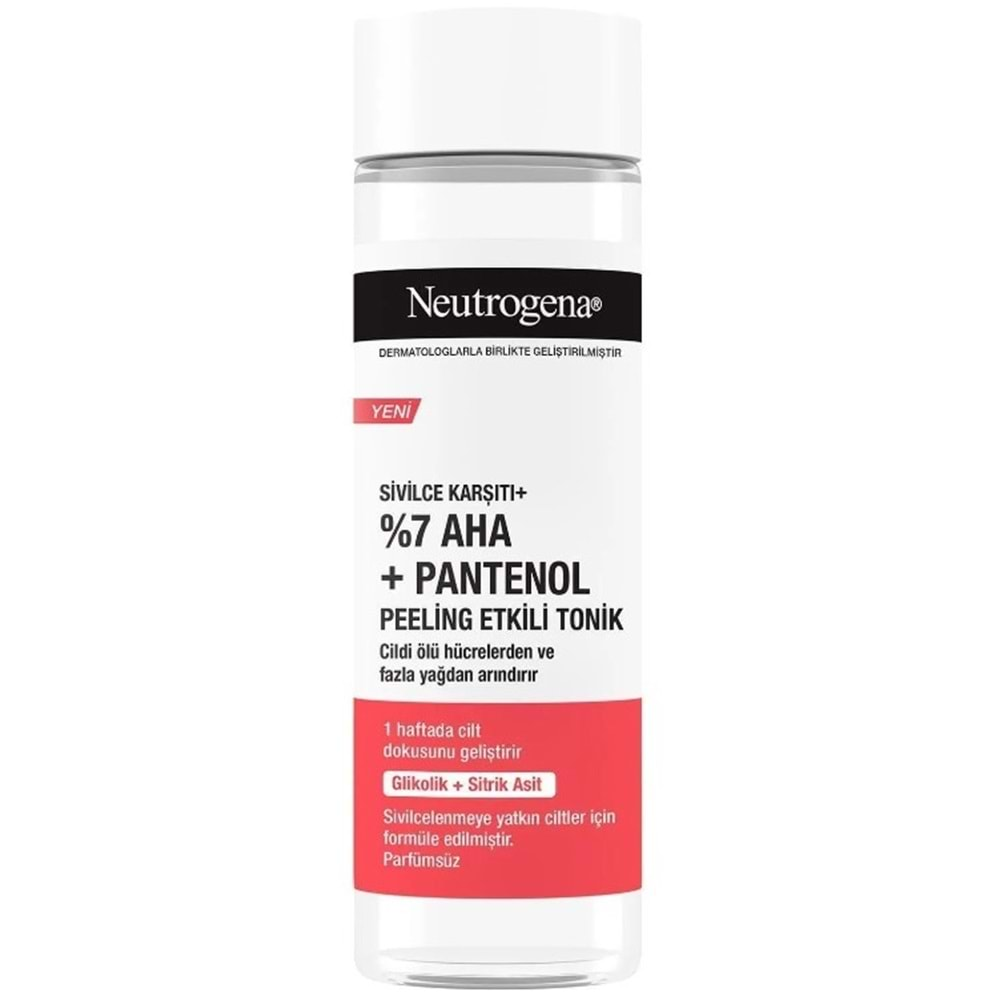 Neutrogena Sıvılce Karsıtı+%7 AHA+Panthenol Tonık 125Ml