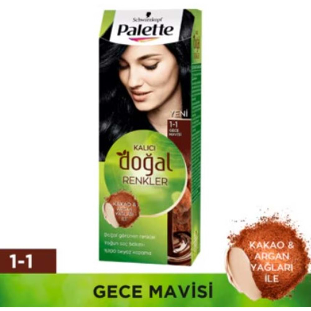 Palette Kalıcı Dogal Renkler 1-1 Gece Mavısı