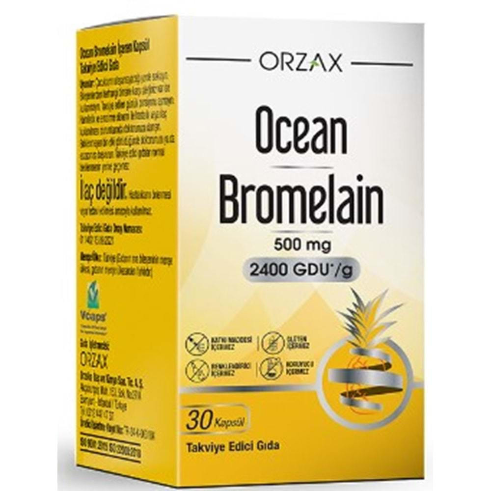 Ocean Bromelaın 500Mg 30 Kapsül