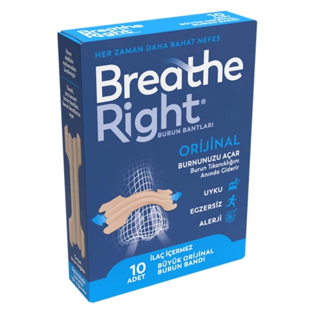 Breathe Right Orijinal Burun Bandı (Büyük) 10Lu