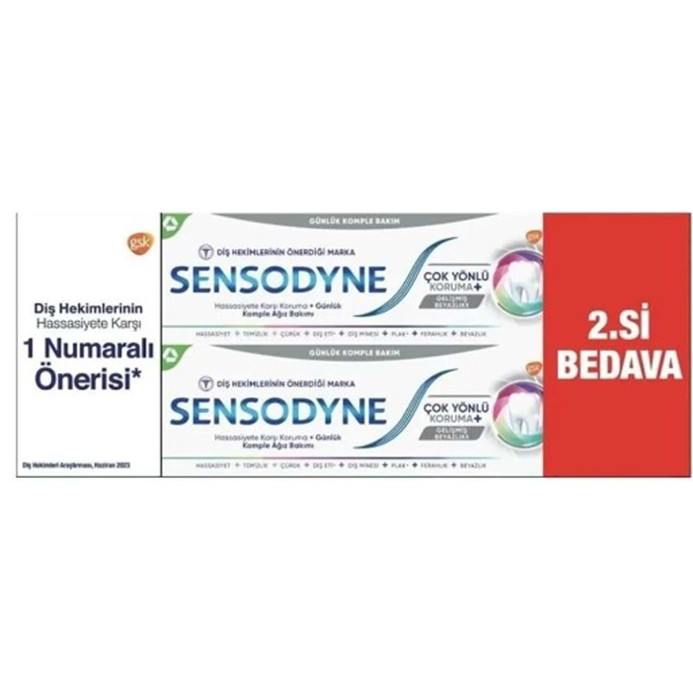 Sensodyne Çok Yönlü Koruma Dıs Macunu 2Lı 50+50 ML