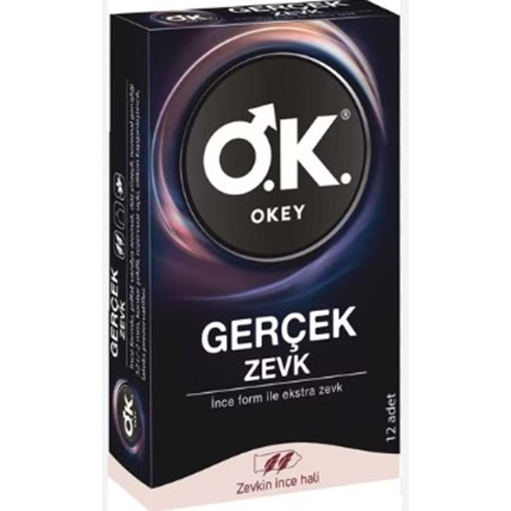 Okey Prezervatıf Gerçek Zevk 12Lı