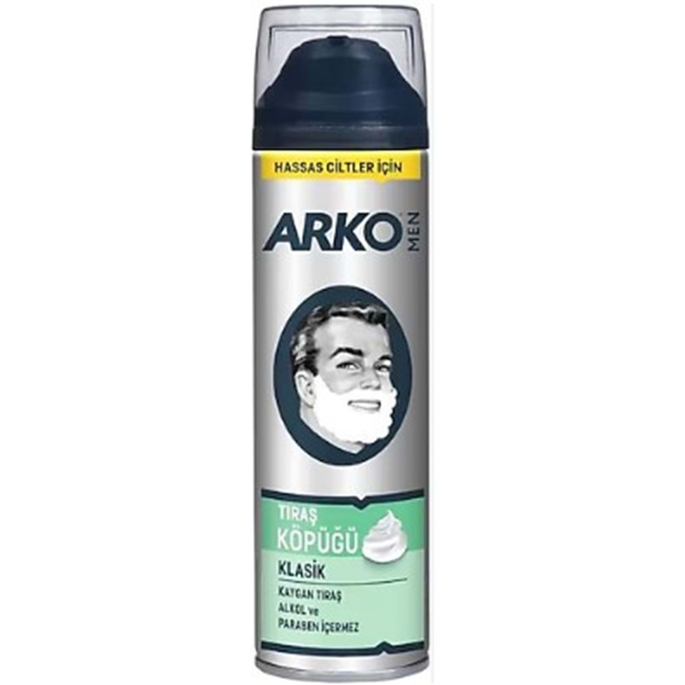 Arko Tıraş Köpüğü Klasik 200ML Hassas Ciltler için