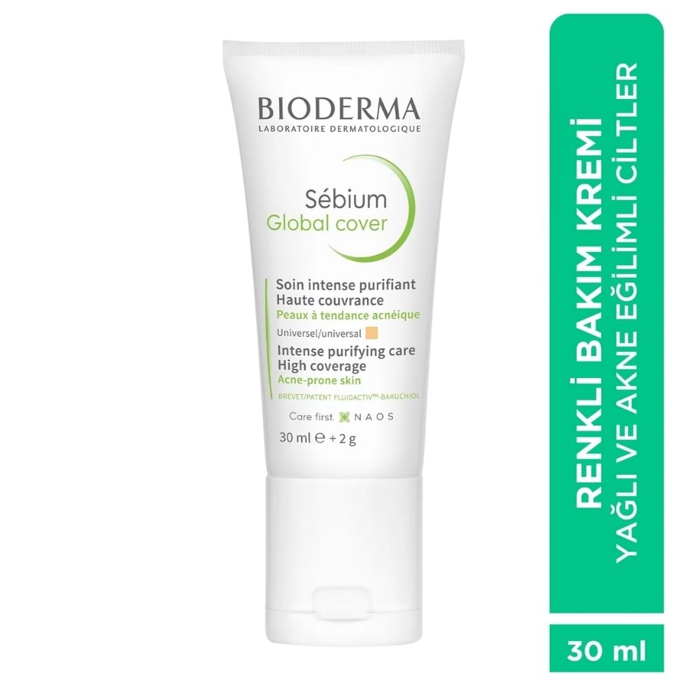Bioderma Sebium Global Cover Sivilce Karşıtı Renkli Bakım Kremi 30 mL