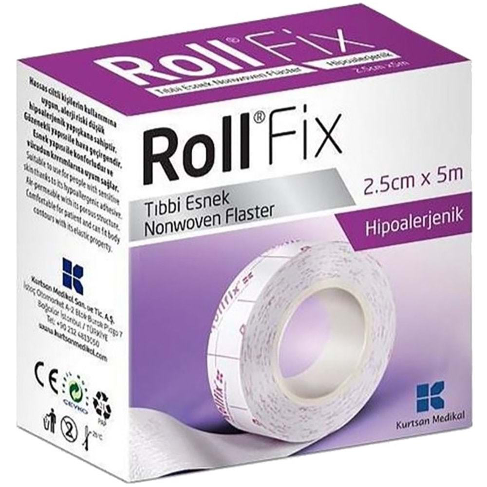 RollFıx Esnek Flaster Nonwoven 2,5Cm*5m