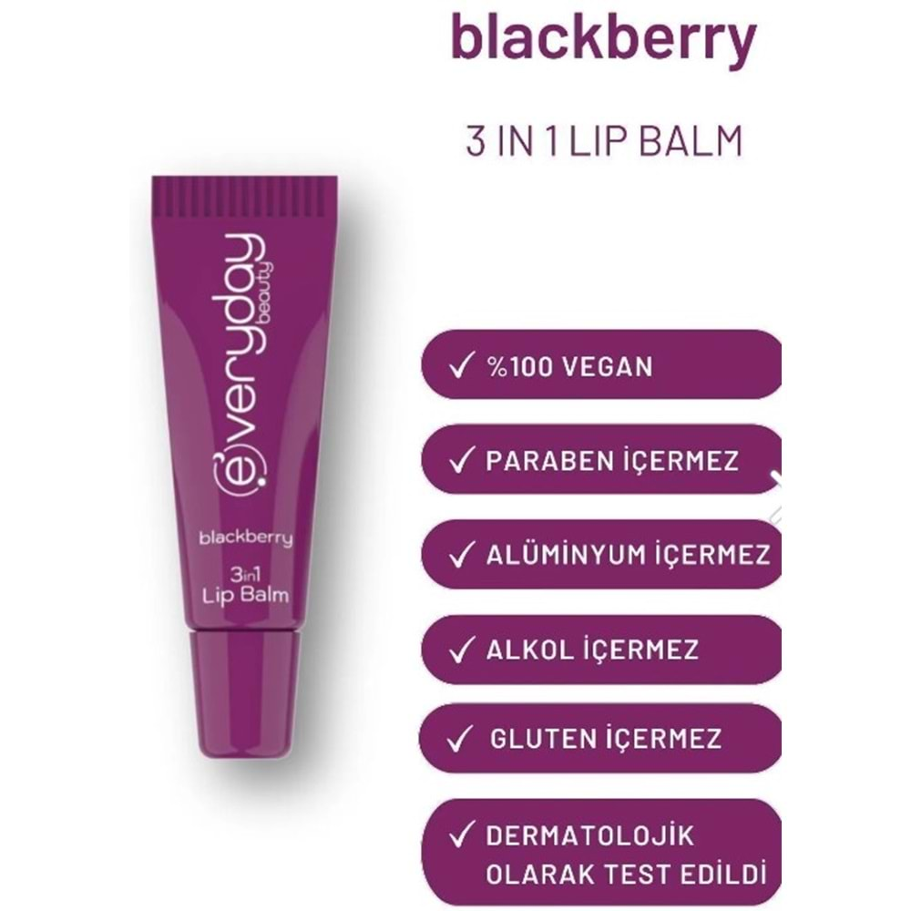 Everyday Beauty Lıp Balm Blackberry 3In1 10Ml