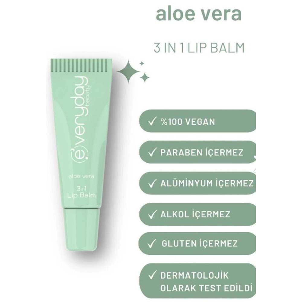 Everyday Beauty Lıp Balm Aloevera 3In1 10Ml