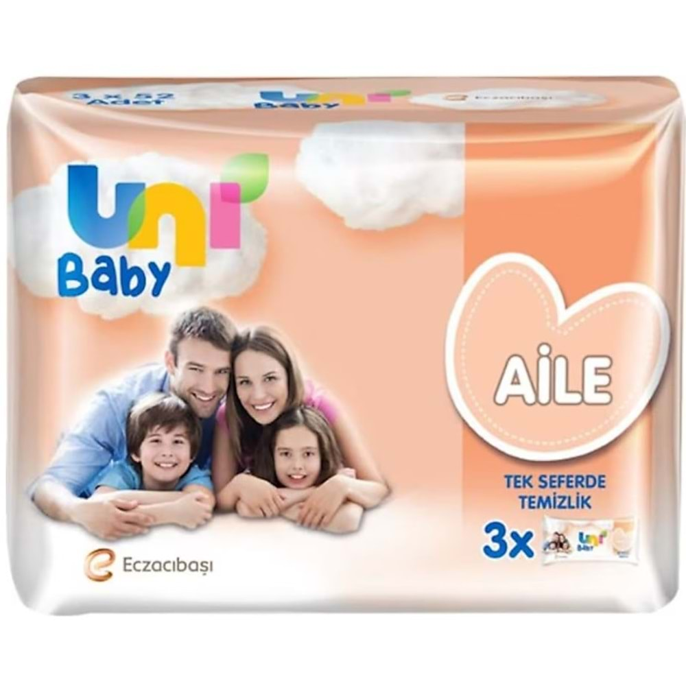 Uni Baby Islak Mendil 3x52Lı Aile