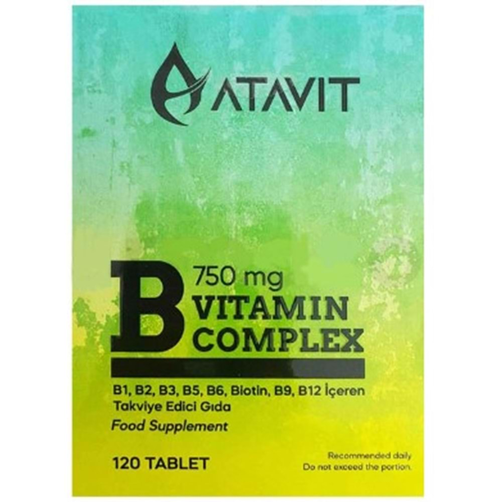 Atavit Vitamin B Complex 120 Tablet Takviye Edici Gıda