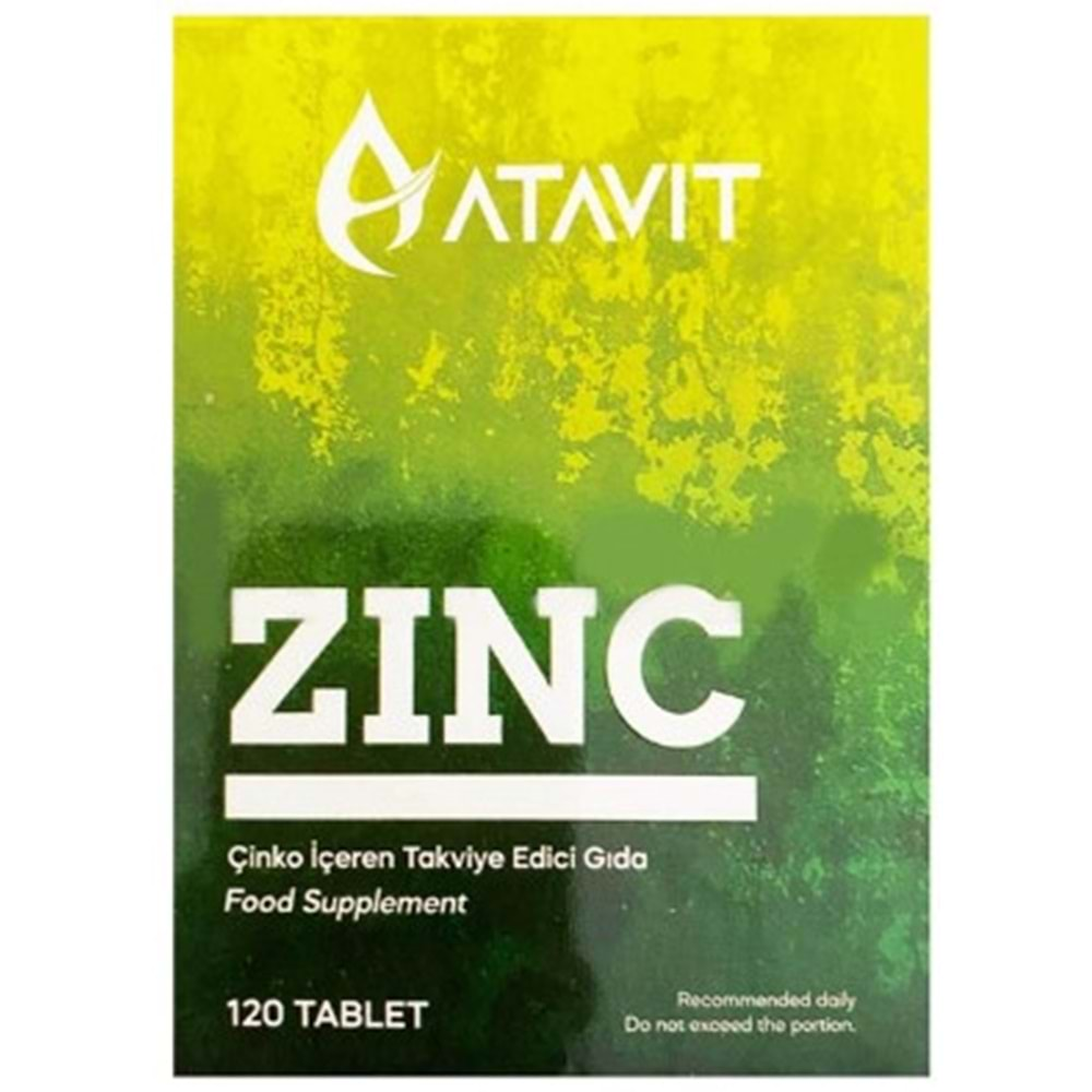 Atavit Zinc Çinko 120 Tablet Takviye Edici Gıda