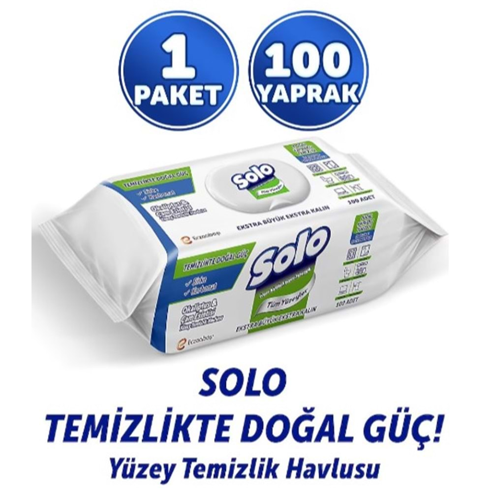 Solo Yüzey Temızlık Havlusu 100Lü Okalıptus&Çam Esıntısı