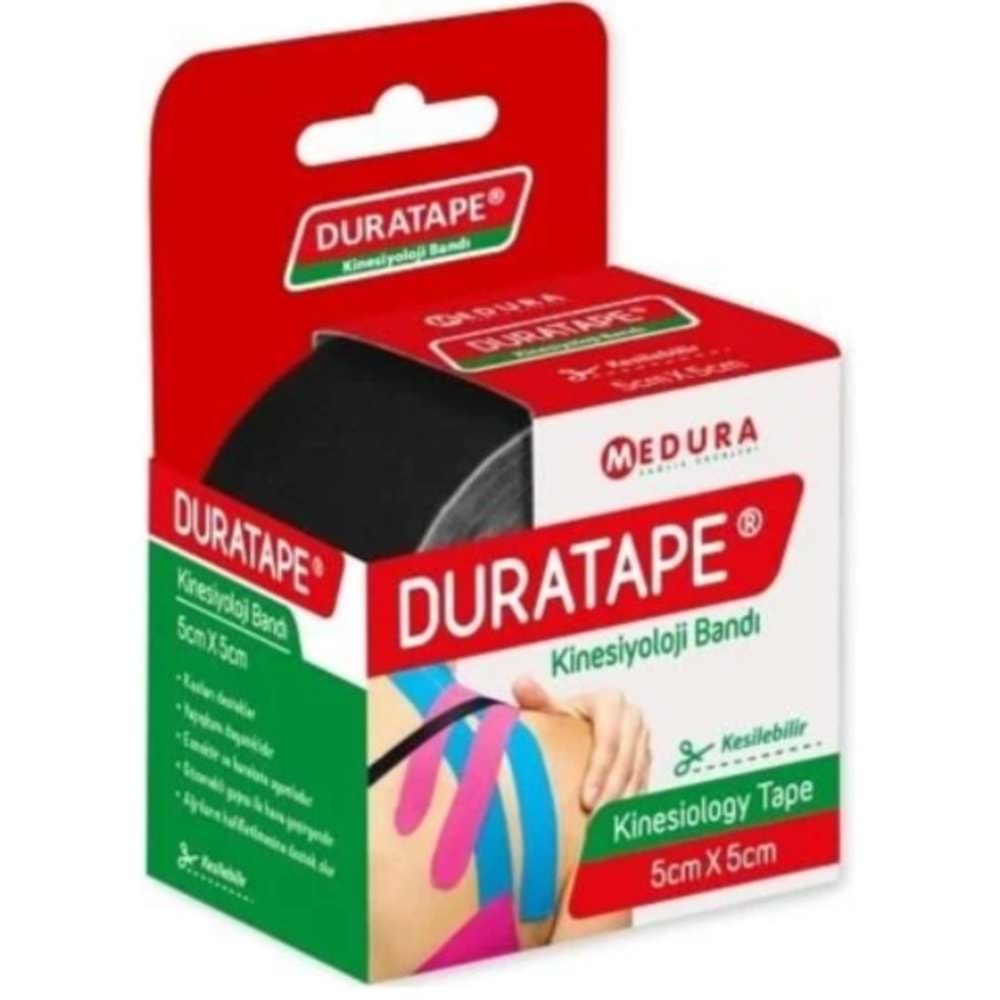 Duratepe Kinesiyoloji Bandı 5*5cm Siyah