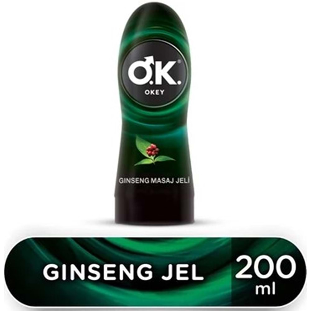 Okey Masaj Jelı Kayganlastırıcı 200Ml Gınseng