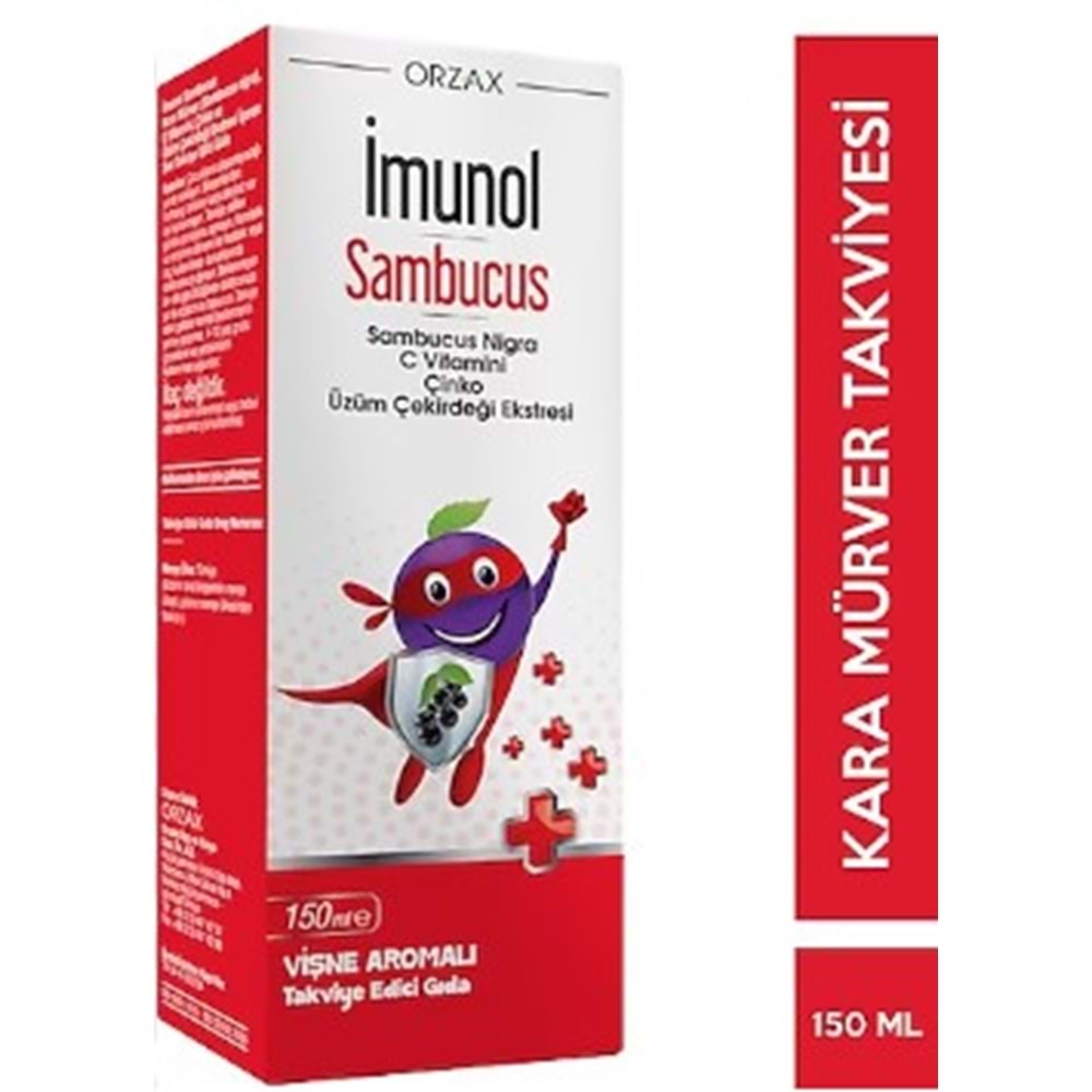 Orzax Imunol Sambucus Şurup Vişne Aromalı 150ml