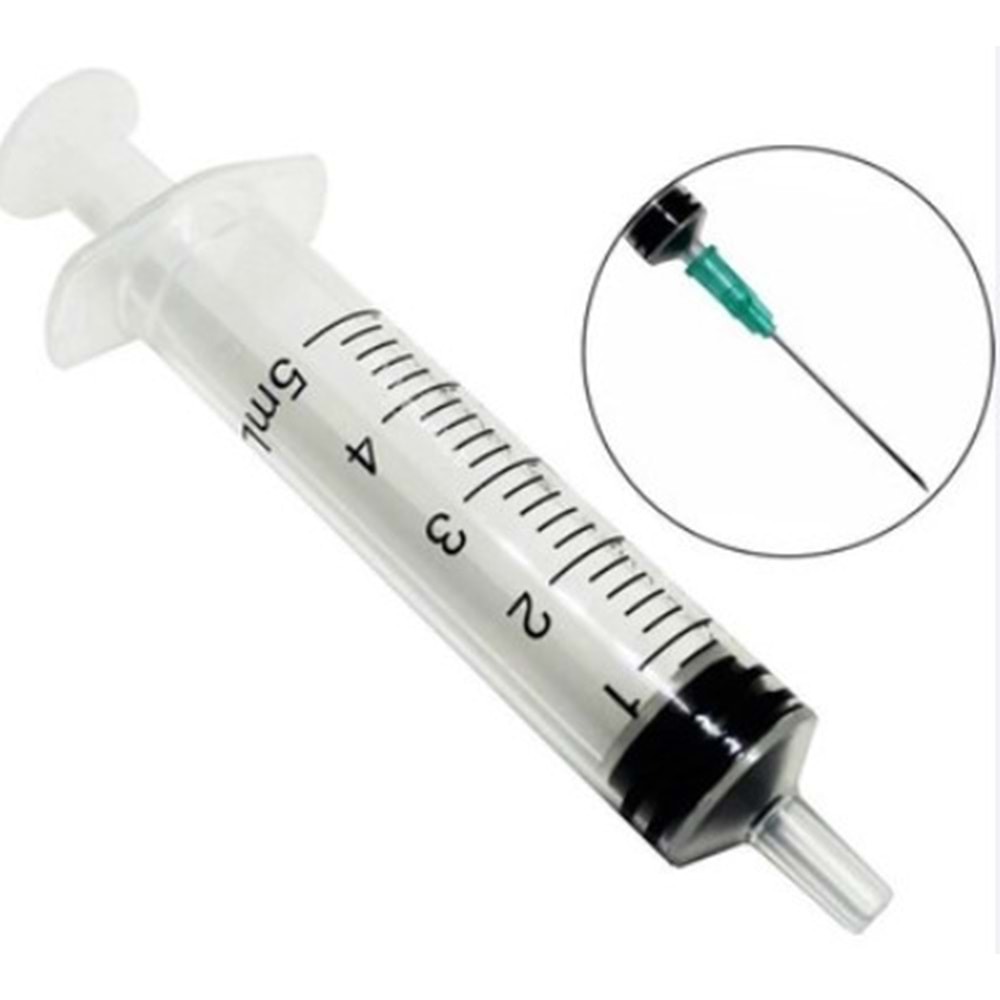 Enjektör 5Ml 3P Yeşil Tıpset (Tekli) 21G