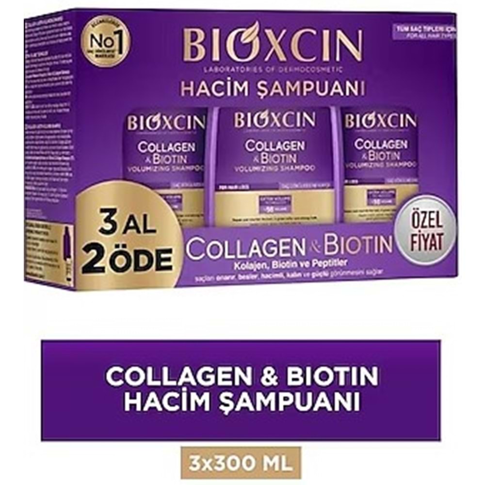 Bioxcin Collogen-Biotin Şampuan 3 Al 2 Öde 3*300Ml