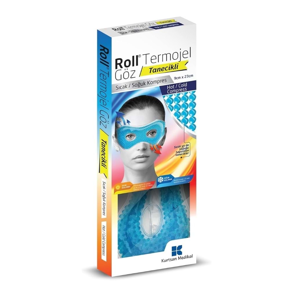 Roll Termo Jel Göz İçin Tanecikli Sıcak ve Soğuk Kompres 9 cm x 23 cm