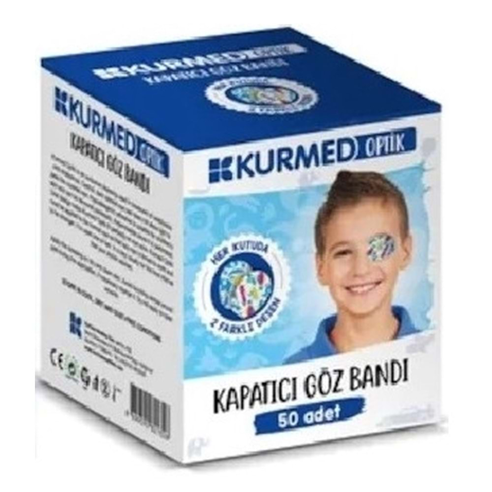 Kurmed Optik Erkek Çocuk Kapatıcı Göz Pedi 50li