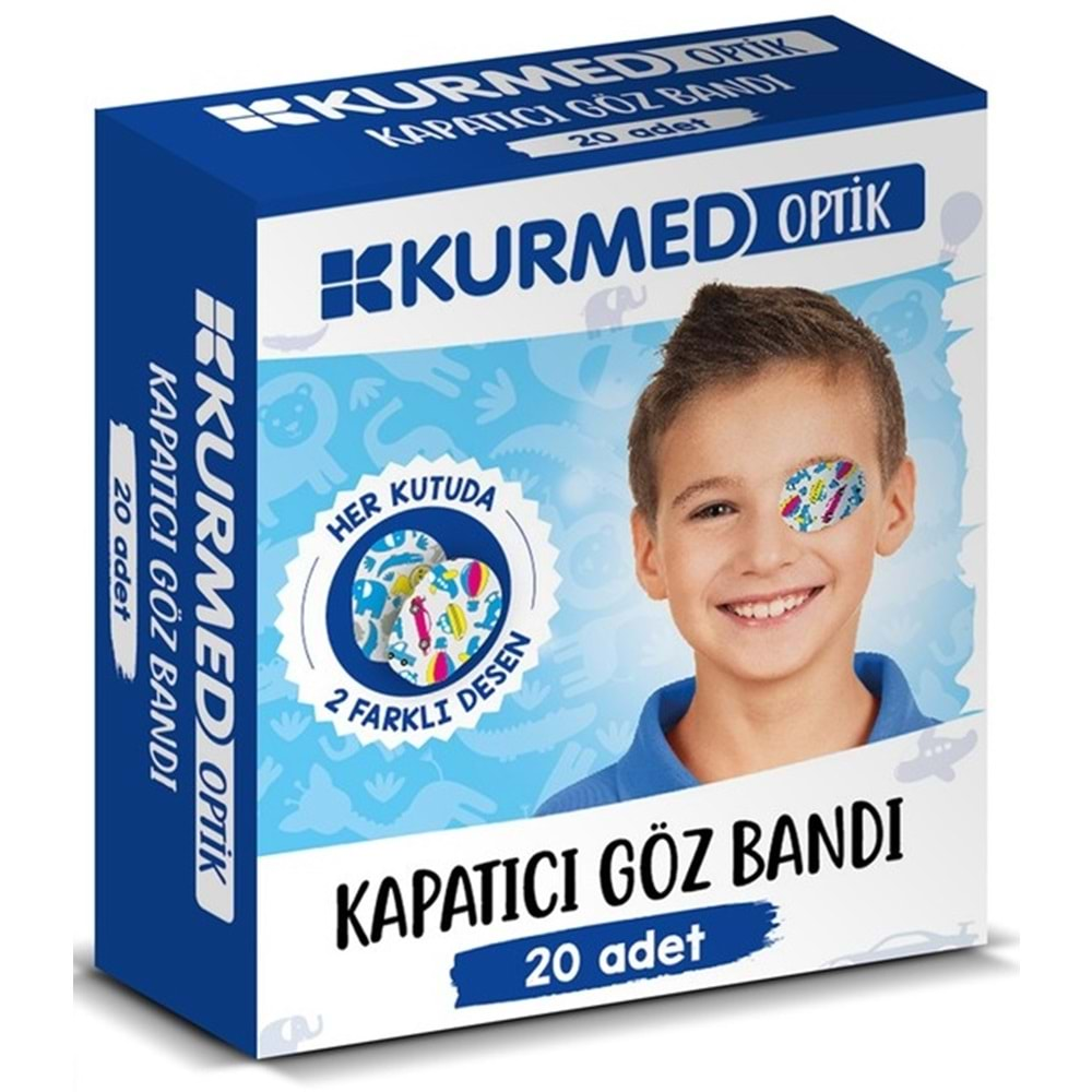 Kurmed Optik Erkek Çocuk Kapatıcı Göz Pedi 20li