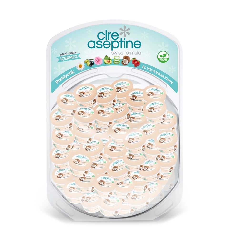 Cire Aseptine Soft Krem Coconut 30 mL - Fanus 50'li