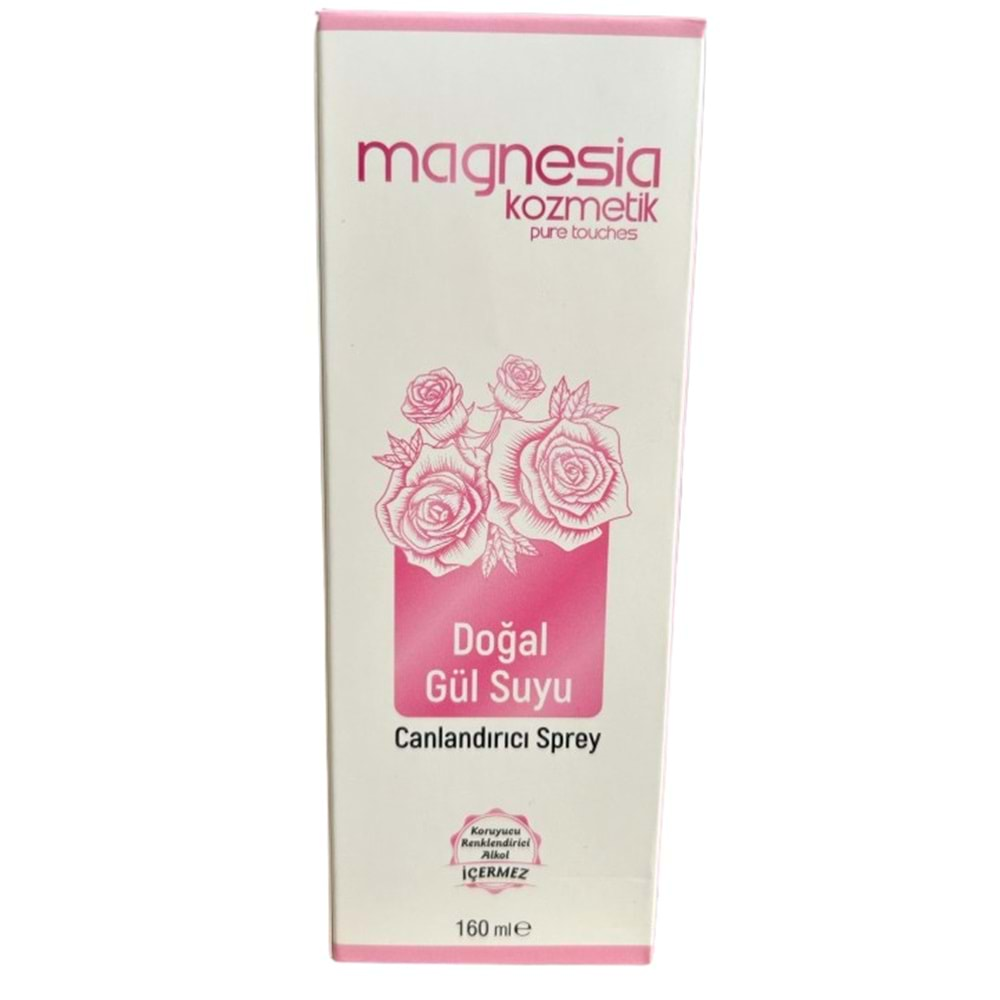 Magnesia Doğal Gül Suyu Canladırıcı Sprey 160Ml