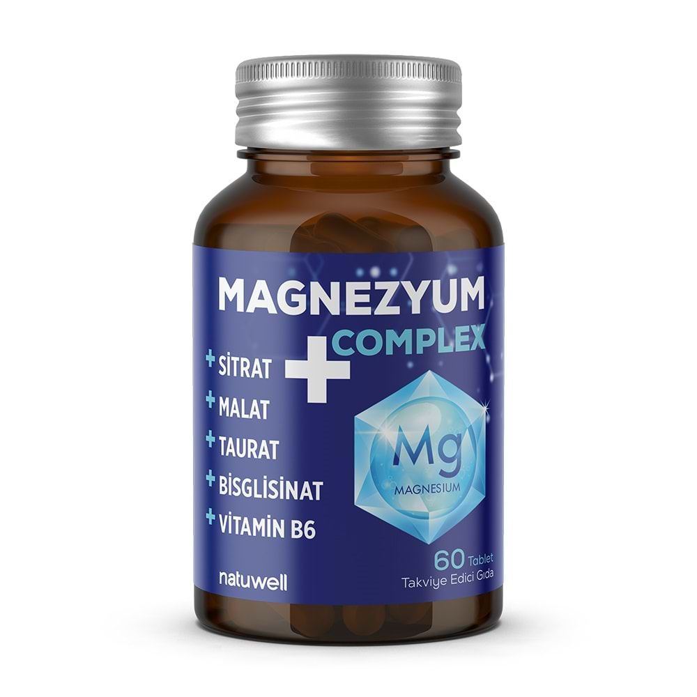 Natuwell Magnezyum Complex+ Takviye Edici Gıda 60 Tablet