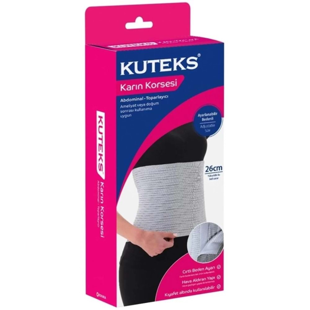 Kuteks Abdominal Karın Korsesi Ayarlanabilir Bedenli