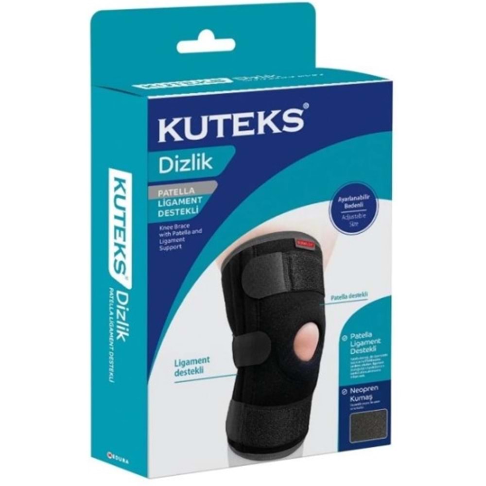 Kuteks Patella Ligament Destekli Dizlik Neopren Ayarlanabilir Bedenli
