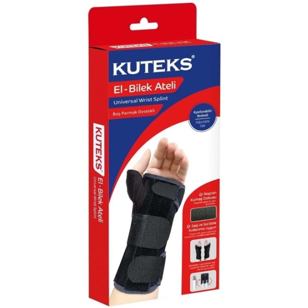 Kuteks El Bilek Ateli Başparmak Destekli Ayarlanabilir Bedenli