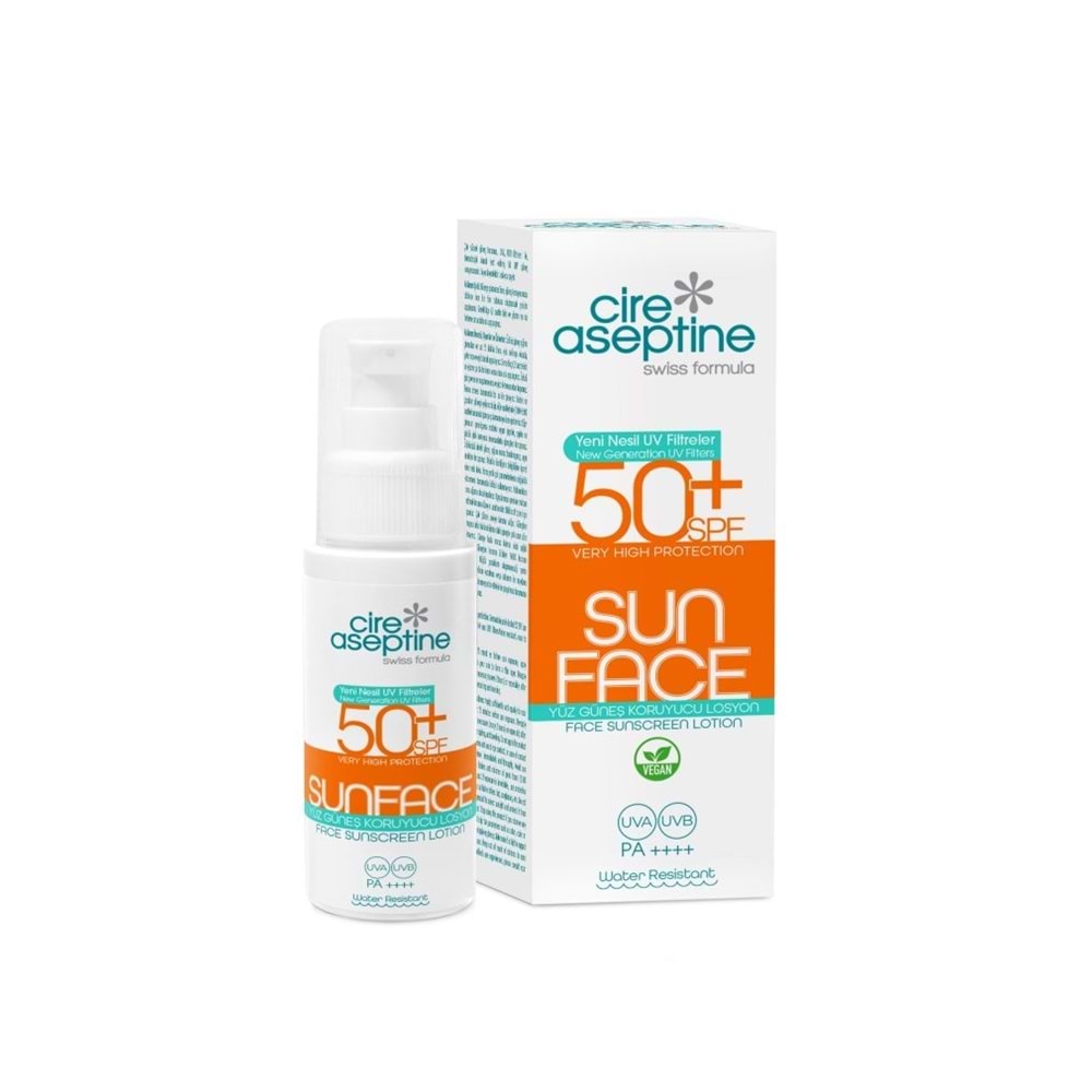 Cire Aseptine 50+SPF Yüz Güneş Koruyucu Krem 60 Ml
