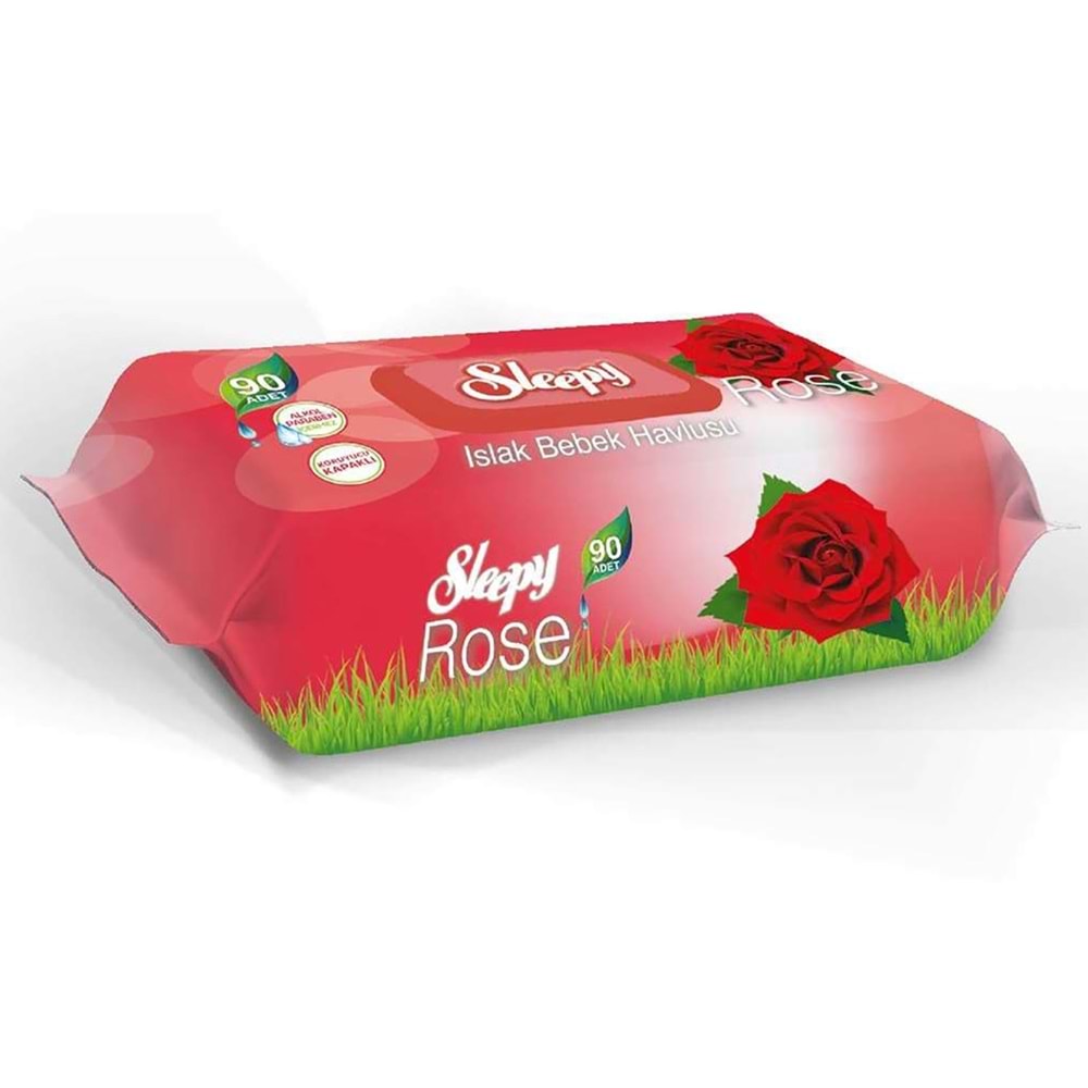 Sleepy Rose Islak Mendil 90Lı Gül Kokulu
