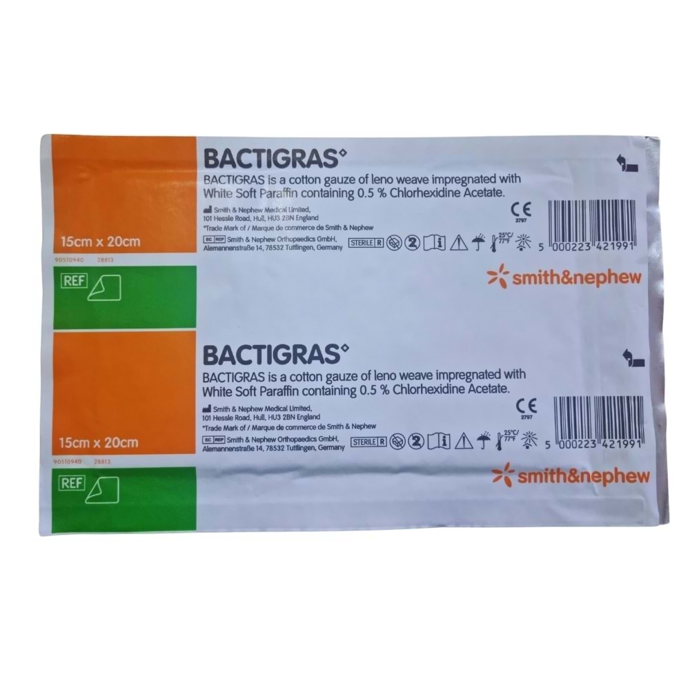 Bactigras Antiseptik Sargı Yara Bakım Örtüsü 15cm*20cm