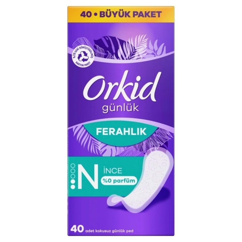 Orkid Günlük İnce Ped Parfümsüz 40lı