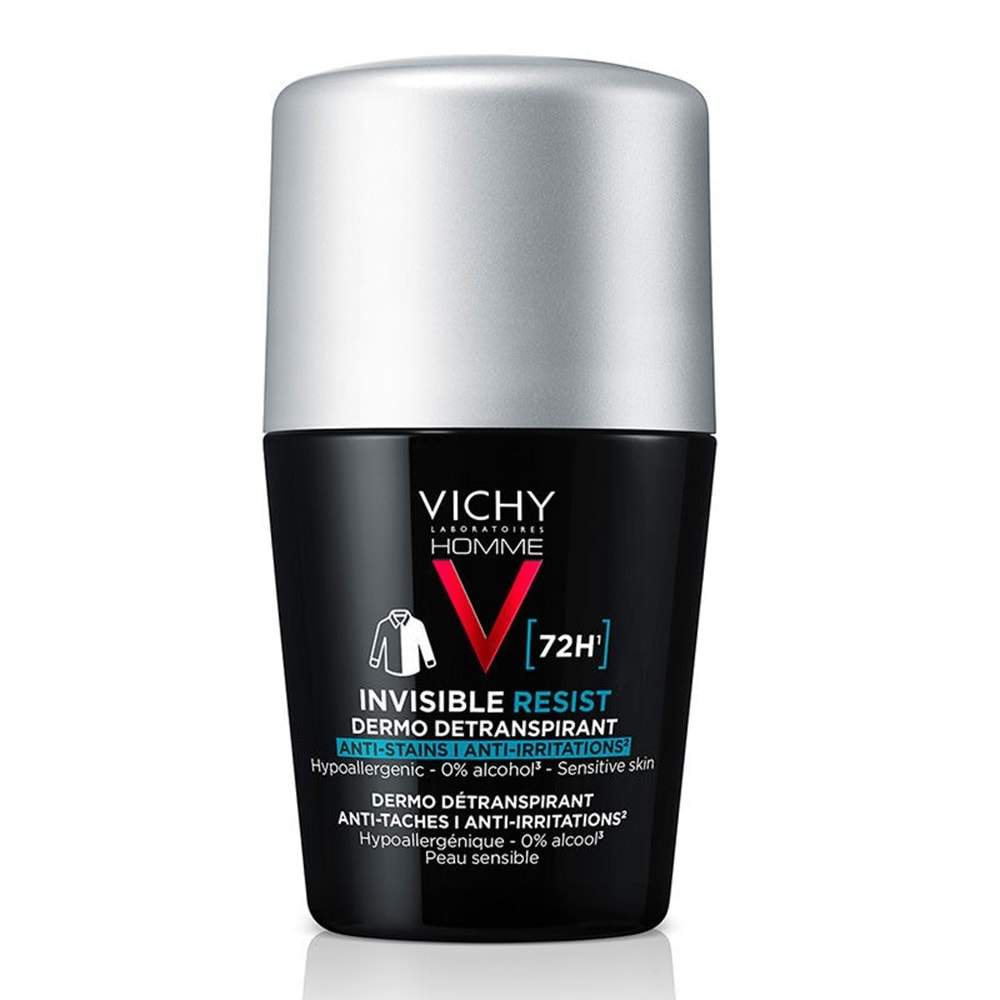 Vichy Deo Rollon İnvisible Resist İz ve Terleme Karşıtı 50Ml Siyah