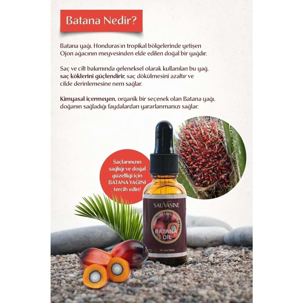 Sauvasine Batana Yağı Saç Bakım Serumu 30 mL