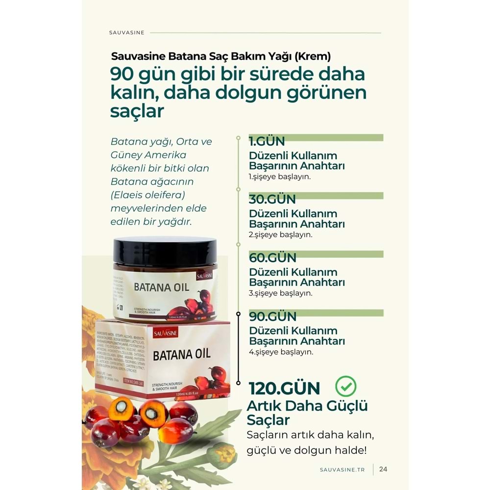 Sauvasine Batana Yağı Saç Bakım Kremi 120 mL