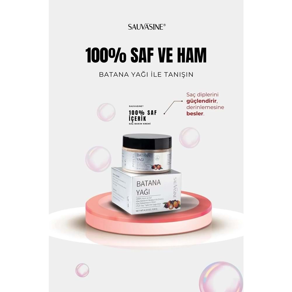 Sauvasine Batana Yağı Ham ve Saf Saç Bakım Yağı 120g
