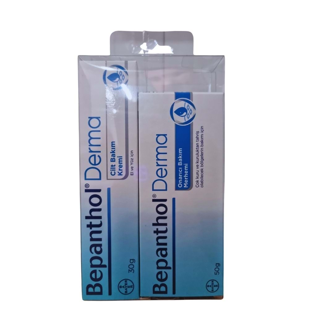 Bepanthol Onarıcı Bakım Merhemi 50 gr & Cilt Bakım Kremi 30 gr